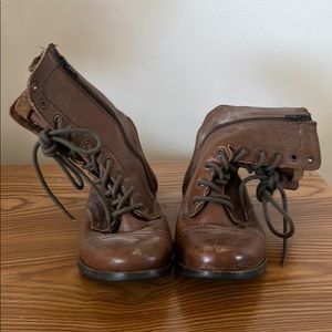 Steve Madden Brown Combat Laced Boots